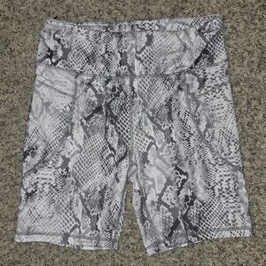 Bebe Sport Snake Print Biker Shorts Size Large